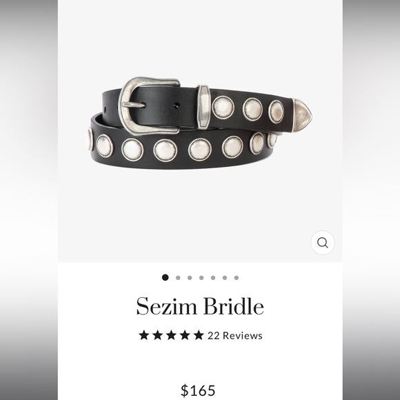 Brave Black Leather Belt with Silver Studs - Picture 7 of 8